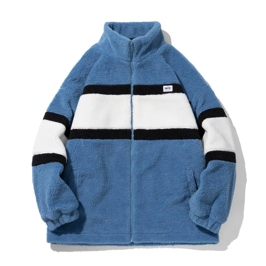 KTX-570899 Men's Lamb Fleece and Thick Cotton Stand Collar Puffer Jacket Winter Clothing Jacket for Men Men's Jackets