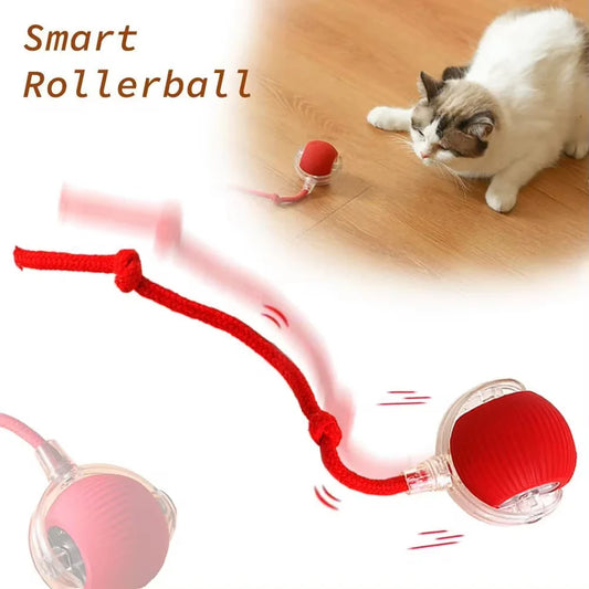 KTX-145043 Interactive Smart Cat Toy Ball with Remote Control - Automatic Rolling Indoor Cat Accessory