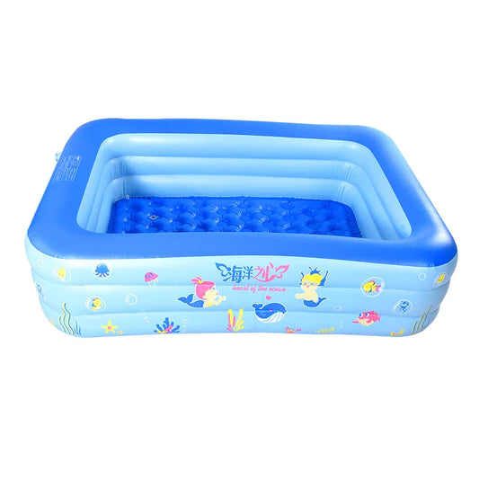 KTX-881107 Inflatable Rectangular Swimming Pool for Children - Outdoor Backyard Garden PVC Pool