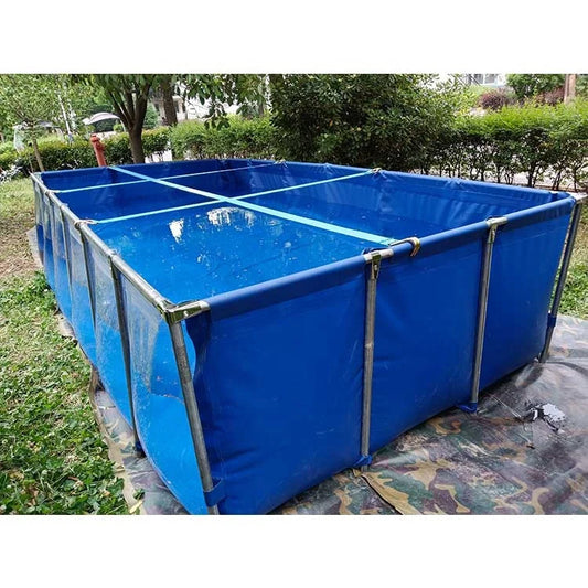 KTX-044947 Foldable Outdoor Rectangular Pool with Aeration System for Shrimp and Koi养殖