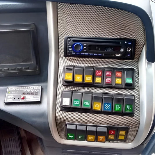 KTX-386771 Single Din DC12-24V Car Audio Amplifier with DVD, FM Radio, USB Ports, and Microphone Support