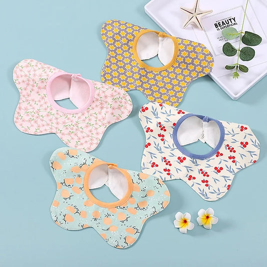 KTX-966419 Wholesale Baby Bib Printed Pattern Spring Summer Waterproof Wool 360° Rotatable Children's Saliva Towel Kids