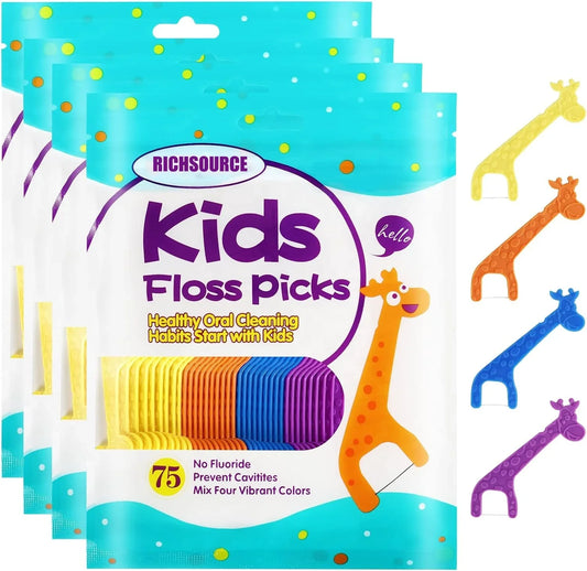 KTX-438611 Biodegradable PLA Corn Dental Floss Picks for Kids