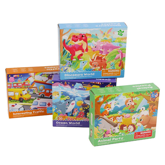 KTX-696275 Educational 60-Piece 3D Cartoon Jigsaw Puzzle for Kids – Fun and Engaging Learning Activity