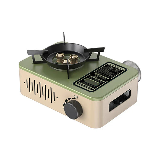 KTX-962451 Windproof Outdoor Propane Gas Stove with 3200W Firepower for Camping and Picnics