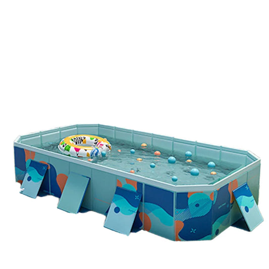 KTX-848339 Large Rectangular Above Ground Swimming Pool for Outdoor Use