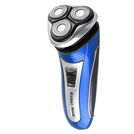 KTX-684947 Kemei KM-2801 Rechargeable Cordless Shaver for Men with 3 Rotating Blades