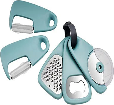 KTX-048083 5-Piece Space-Saving Stainless Steel Cooking Utensils Set