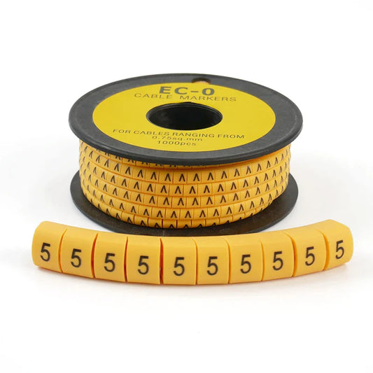 KTX-935699 Plastic Flat Tube PVC Cable Marker for Electric Wiring Identification