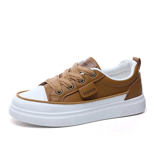 KTX-311059 YQ30 Summer New Casual Little White Shoes Leather Elevated Thin Sole Durable Versatile Board Shoes