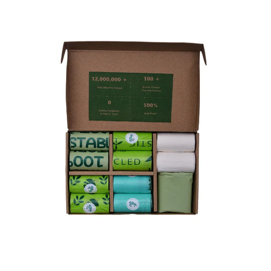 KTX-947283 Mini Biodegradable Pet Poop Bags, 100% Compostable, Various Sizes and Scents, Leak Proof Design