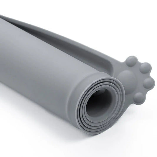 KTX-078355 Non-Slip Waterproof Silicone Pet Feeding Mat with High Lips for Dogs and Cats