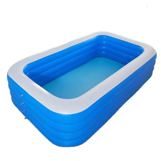 KTX-372627 Inflatable Above Ground Rectangle Swimming Pool for Family Outdoor Use in Various Sizes