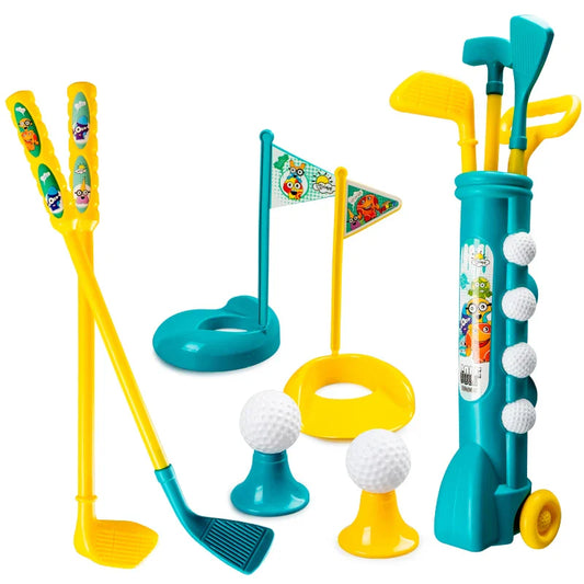 KTX-626131 Kids Plastic Golf Set with Mini Clubs and Balls for Indoor and Outdoor Play