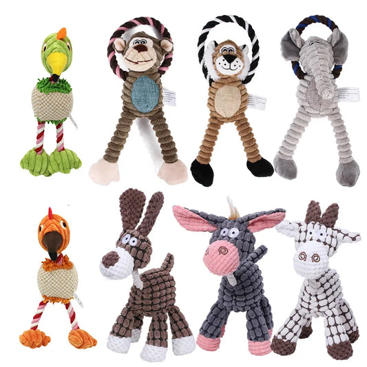 KTX-815059 Interactive Chew Toy for Dogs – Funny Animal Shape Squeaker Puppy Training Accessory