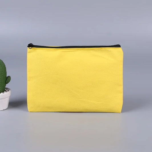 KTX-893715 Large Capacity Canvas Pencil Case for School and Office Storage - Cute Kawaii Design