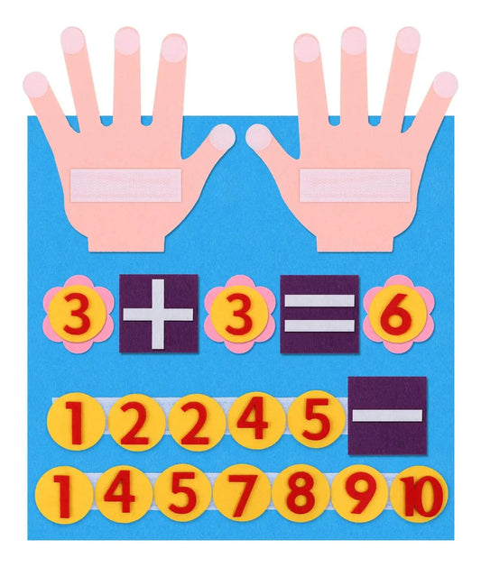 KTX-598803 Montessori Math Manipulatives and Felt Finger Numbers Counting Toy for Learning Activities