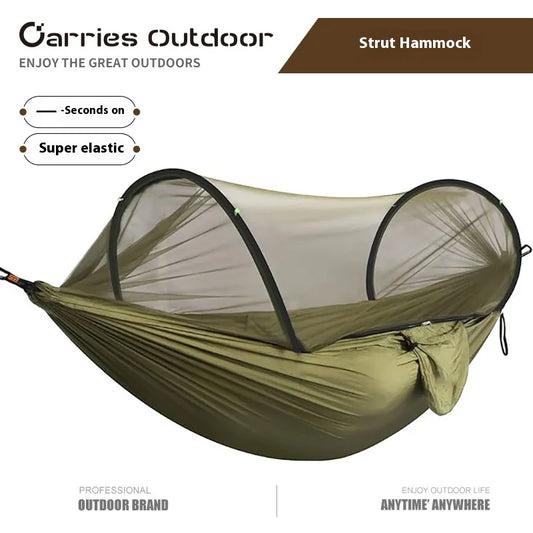 KTX-568083 Full-Automatic Outdoor Camping Hammock with Mosquito Net, Anti-Mosquito Nylon Cloth, Available in Single and Double Sizes