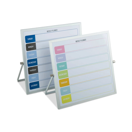 KTX-869011 10x10 Inches Aluminium Frame Calendar Memo Board for Weekly and Monthly Planning