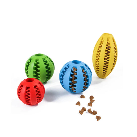 KTX-880595 Eco-Friendly Dog IQ Puzzle Toy - Rubber Teething Ball for Natural Dental Care and Playtime