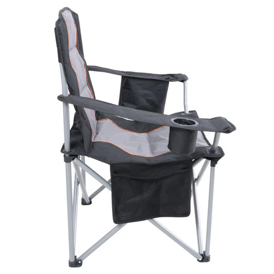 KTX-602003 Portable Folding Armchair for Outdoor Activities, Padded for Comfort During Camping, Fishing, and Beach Use