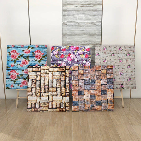 KTX-934291 3D Self-Adhesive Foam Wallpaper for Modern Interior Wall Decoration, Size 70x77cm