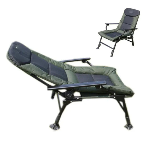 KTX-322899 Folding Fishing Chair with Metal Iron Frame and Solid Wood Seat for Outdoor Camping and Garden Use