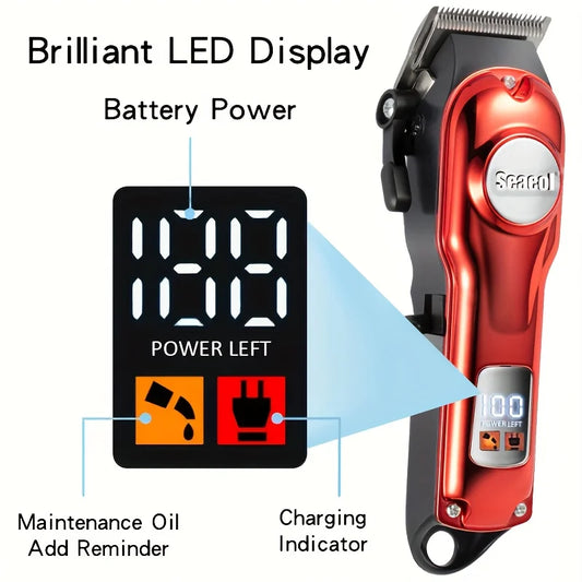 KTX-783251 Cordless Mini Electric Hair Trimmer XY-8118B for Men with USB Charging and LCD Screen