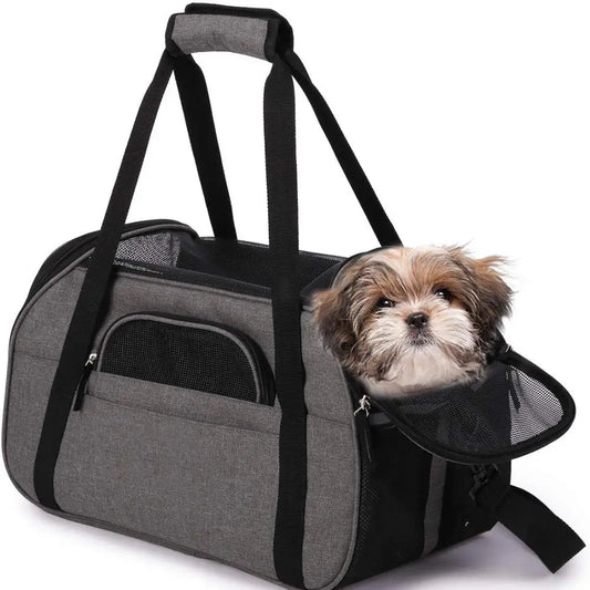 KTX-568723 Portable Multi-Function Outdoor Pet Carrier for Dogs and Cats, Soft-Sided with Zipper Closure and Oxford Material