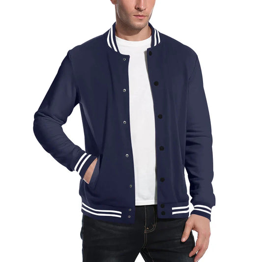 KTX-227411 Men's Customized Baseball Jacket Varsity Messenger With Buttoned Lapel Jacket Bombardment Lightweight Men's Jacket