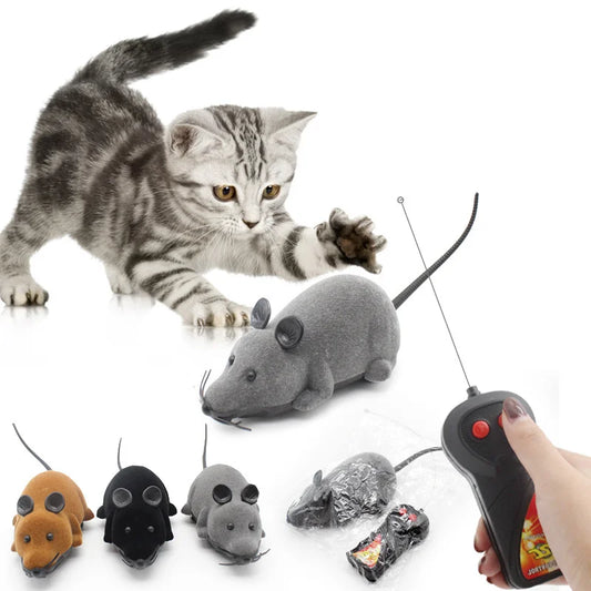 KTX-046739 Remote Control Electric Mouse Toy for Cats - Interactive Chasing Kitten Playtime