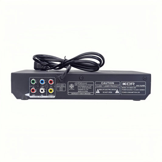 KTX-616147 Compact Region-Free Home DVD Player with USB Input and Remote Control, Supports CD, DVD, VCD Playback