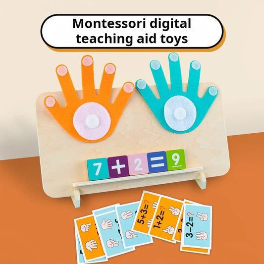 KTX-492755 Montessori Finger Cognitive Puzzle Math Toys for Learning Addition and Subtraction in Kindergarten
