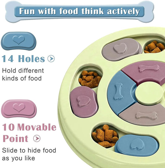 KTX-700947 Interactive Dog Puzzle Toy - Slow Feeder and Treat Dispenser for Engaging Play and Training