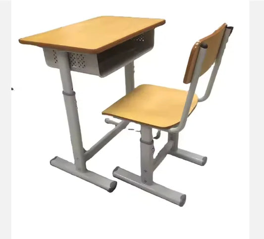 KTX-319699 Adjustable Plywood Classroom Desk and Chair Set for Primary School Students