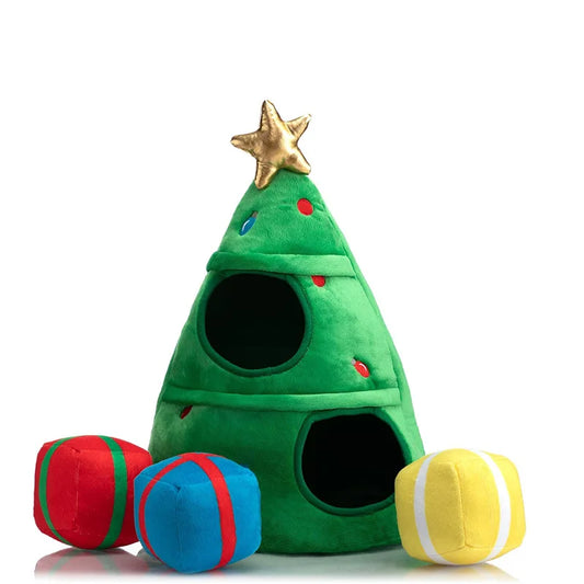 KTX-981203 Eco-Friendly Rubber Latex Christmas Tree Squeaky Toy for Dogs