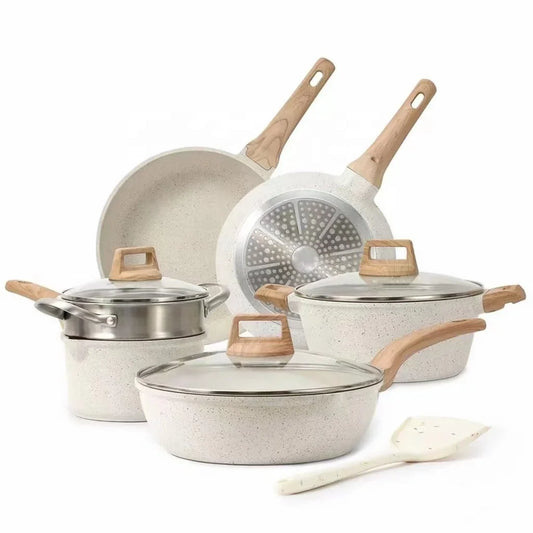 KTX-670675 Non-Stick Cooking Set with Coated Utensils and Stockpot Pan