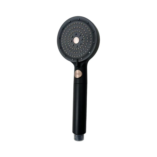 KTX-884563 3-Way Handheld Shower Head in Black ABS with Stop Button for Bathroom Use