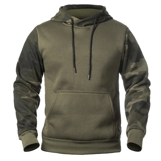 KTX-522323 European American Fashion Brand Men's Long Sleeve Hooded Jacket Autumn Winter Camouflage Sweater Heat Transfer Fleece Hoodie
