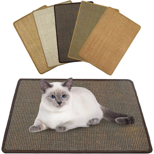 KTX-324691 Natural Sisal Cat Scratching Mat for Cats - Durable Paw Scratch Surface