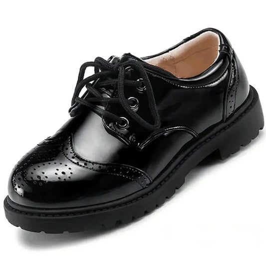 KTX-050067 Wholesale Baby School Shoes Fashion Soft Leather Newborn Boy Girls Rubber Sole Non-slip Students Casual Shoes