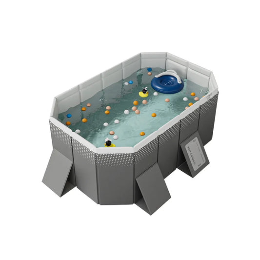KTX-848339 Large Rectangular Above Ground Swimming Pool for Outdoor Use