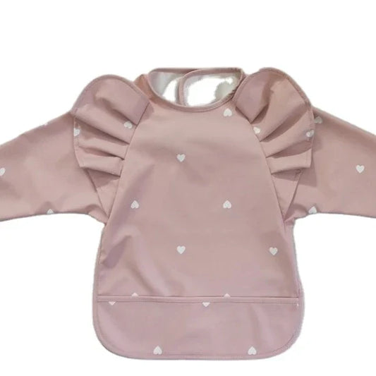 KTX-654547 Hot Selling Waterproof Baby Bibs Children's Smocked Clothing With Pocket Play Lace Baby Bibs