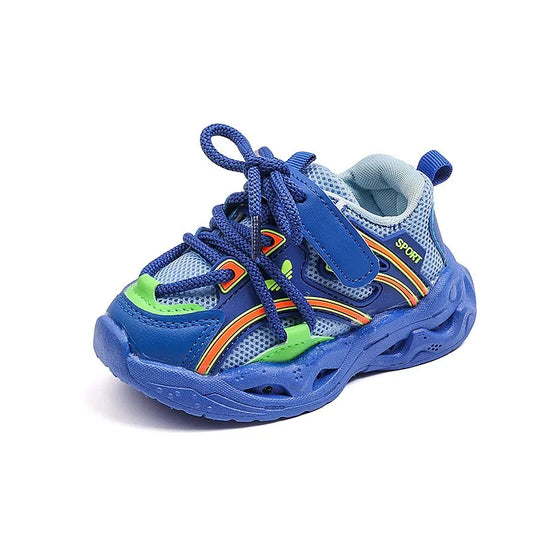 KTX-181139 Spring and Autumn Girls Comfortable Luminous Sports Shoes Boys Fashion Casual Soft Soled LED Sports Shoes