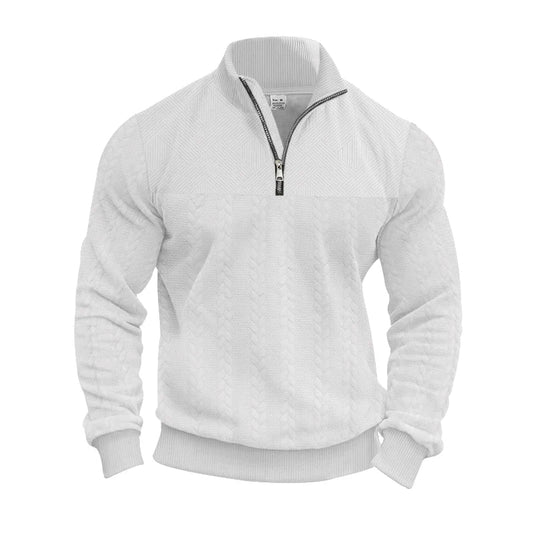 KTX-620627 Men's Knitted Pullover Half-zip Stand-up Collar Custom Solid Color Sweater Knitted Jacquard Bottoming Shirt Men's New Sweater