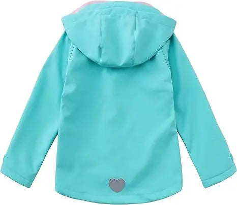 KTX-899731 Customizable Color Softshell Jacket for Girls Preppy Style with O-Neck for Winter Button Decoration