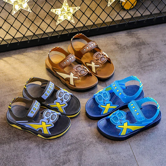 KTX-624083 Boys' Slides and Slippers Kids' Beach Shoes Wholesale PVC Children's Summer Sandals for Outdoor Play