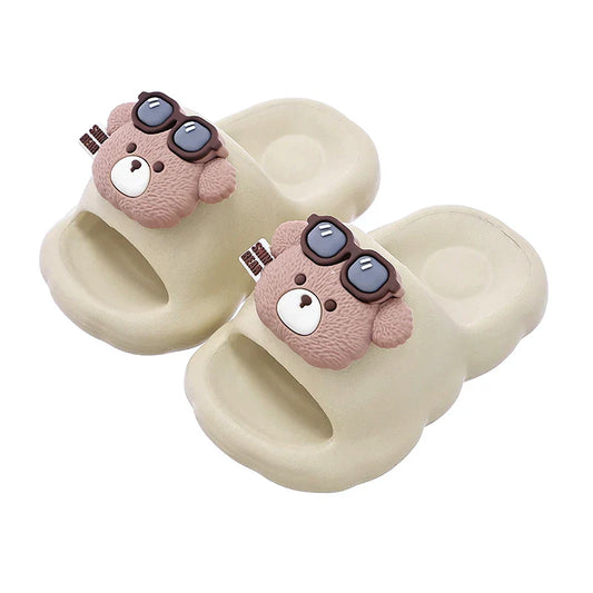 KTX-853459 Lovely Kids' 3D Cartoon EVA Beach Sandals Anti-Slip Soft Sole Summer Slippers Cute and Comfortable Indoor-Outdoor Slides