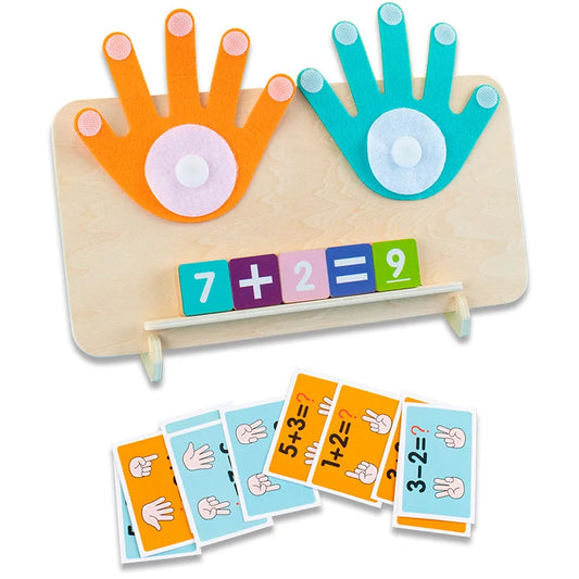 KTX-672403 Montessori Wooden Finger Counting Game for Early Learning Mathematics
