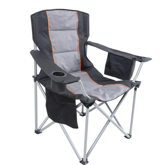 KTX-602003 Portable Folding Armchair for Outdoor Activities, Padded for Comfort During Camping, Fishing, and Beach Use